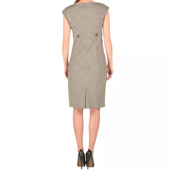 Ted Baker - Fierod Check Print Pencil Shift Dress - Ted Size 1 (US 4) - Picture 6 of 16